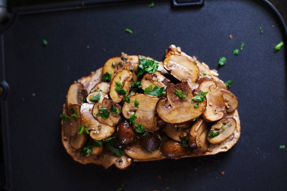Garlic Butter Mushroom and Provolone Melts.