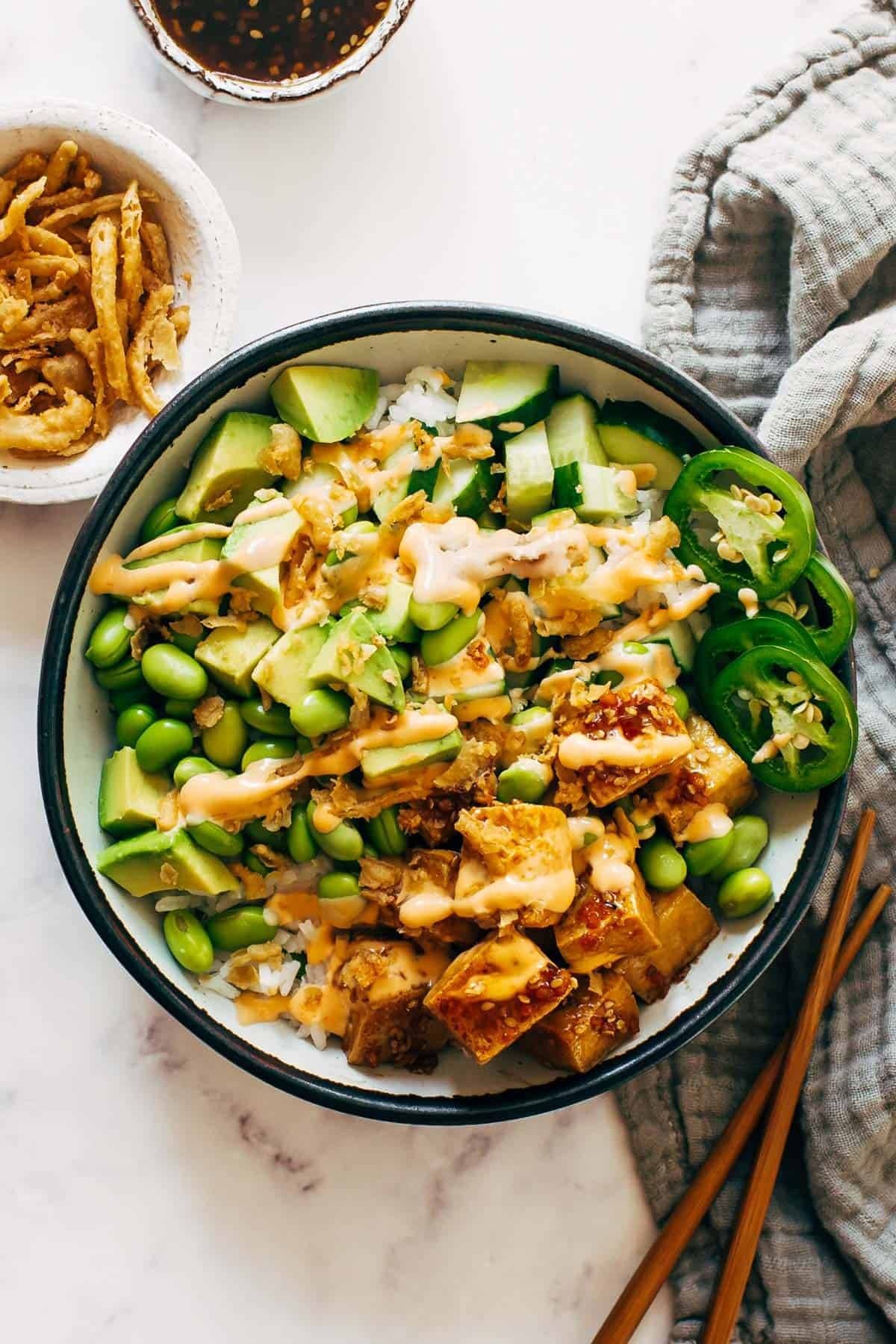 Crunchy roll bowl.
