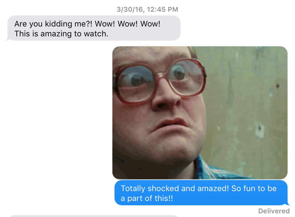 Meme conversation.