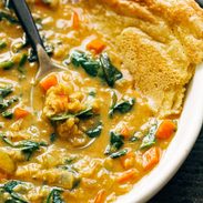A picture of Smoky Red Lentil Soup with Spinach